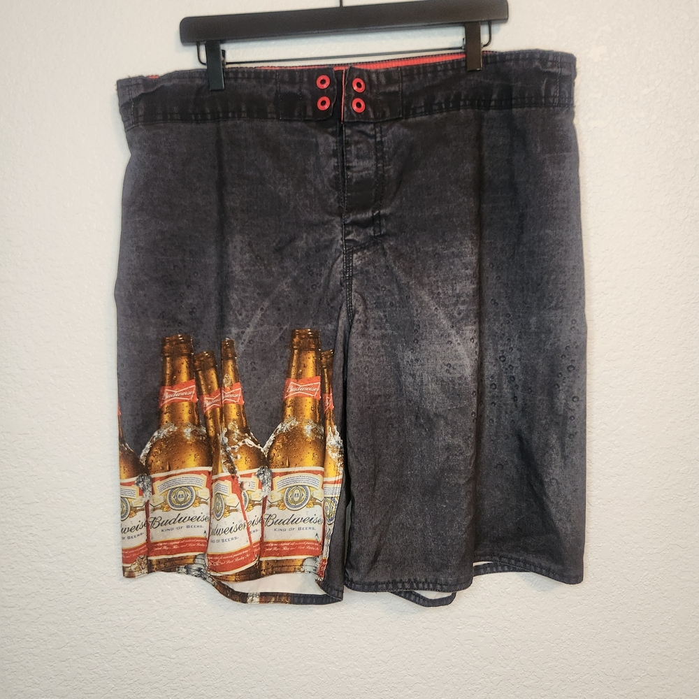 Budweiser Anheuser-Busch 2014 Men's Board Shorts Swim Trunks Gray Size 36